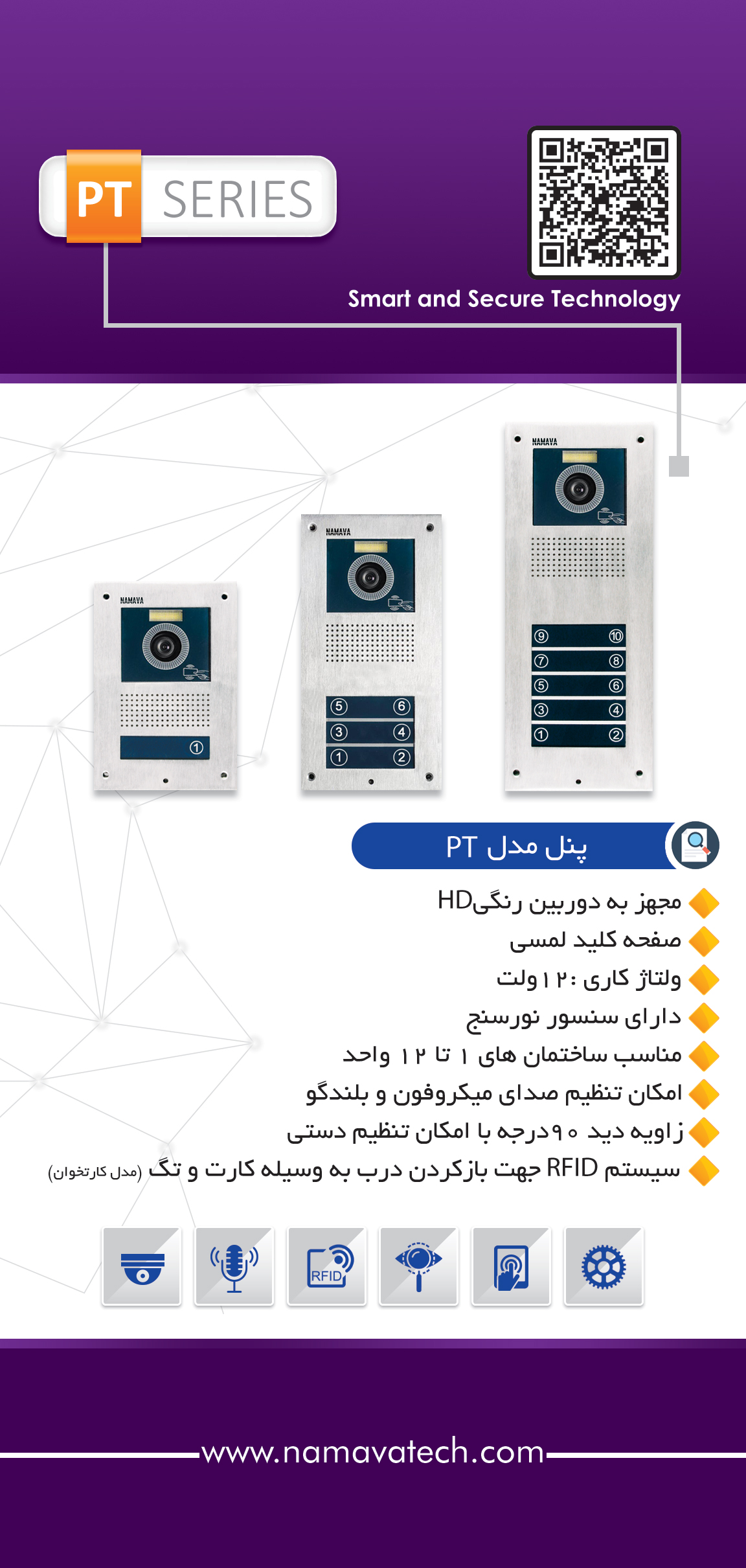 پنل لمسی هشت واحدی مدل PT8
